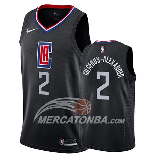 Maglia Los Angeles Clippers Shai Gilgeous-alexander Statement 2019 Nero